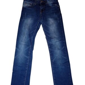 Men's Carbon Super Skinny Freedom Flex Blue Denim Jeans 28/30